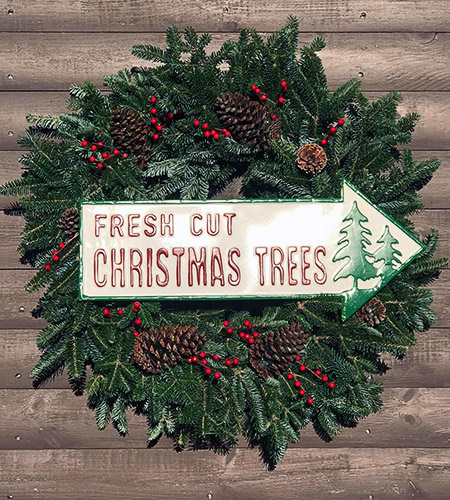 Hill Farms decorated wreath